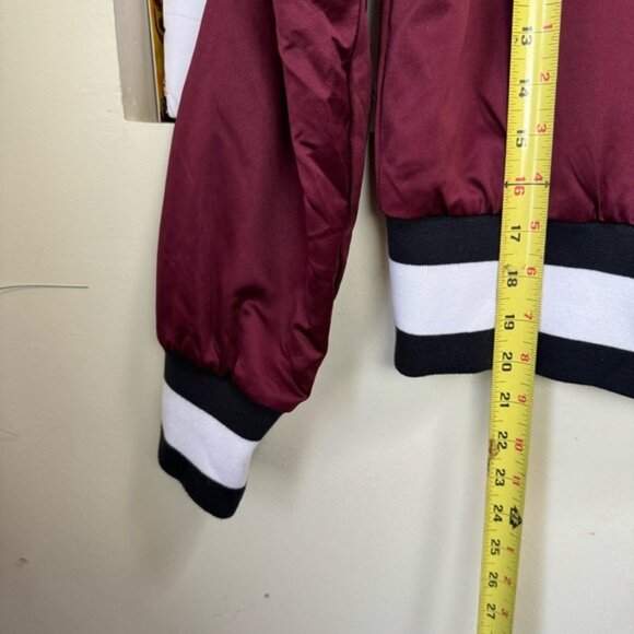 Aritzia WilfredFree Toulin Embroidered Satin Bomber Jacket Quilted Pockets Zip M - Picture 16 of 16